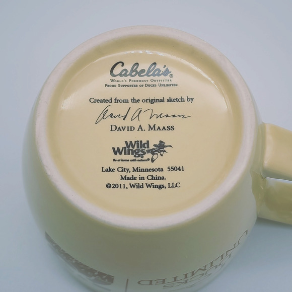 Ducks Unlimited 75th Anniversary Mug Cabela's David A. Maass Artwork Signature - Picture 2 of 6